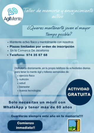 Imagen Taller de memoria y envejecimiento activo para mayores de 60 años en la...